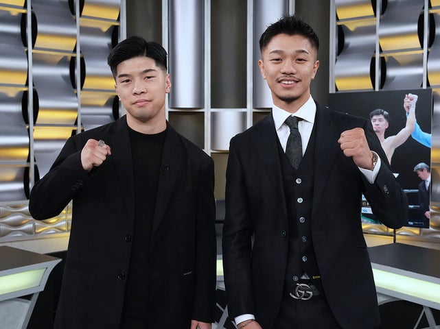 中谷潤人と田中恒成が共演!世界王座獲得戦を“セルフ解説”!4月22日に放送・配信! 中谷潤人と田中恒成が共演!世界王座獲得戦を“セルフ解説”!4月22日に放送・配信!