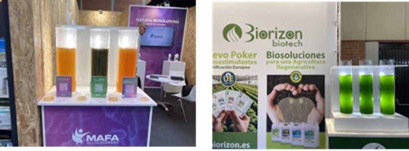 図2　国際農業機器展FIMA2024でのバイオスティミュラントの展示（FIMA2024にて撮影）