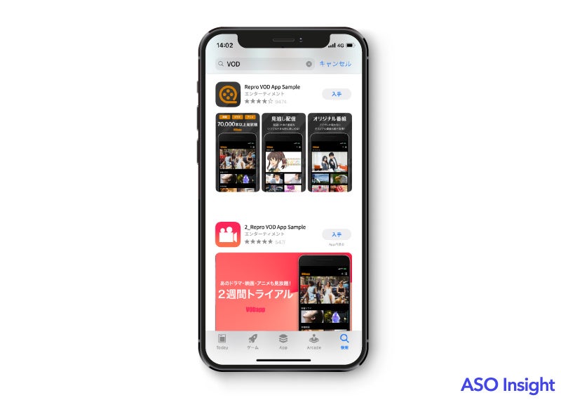 ▲中でも、スクリーンショット（ = クリエイティブ）は検索結果一覧・アプリ詳細ページ両方のファーストビューで表示されるため、アプリ詳細ページへの遷移率（CTR）・アプリのDL率（CVR）両方に関わる非常に重要な改善対象要素となる
