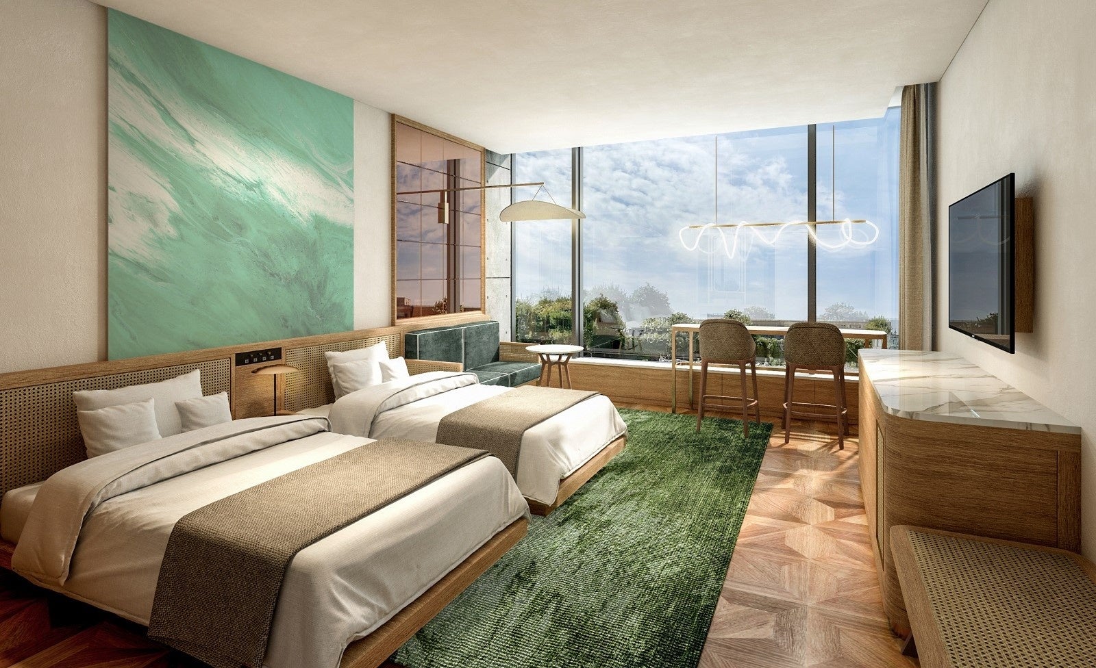 プレミアツイン B（完成予想図）※キングベット1台のタイプもございます