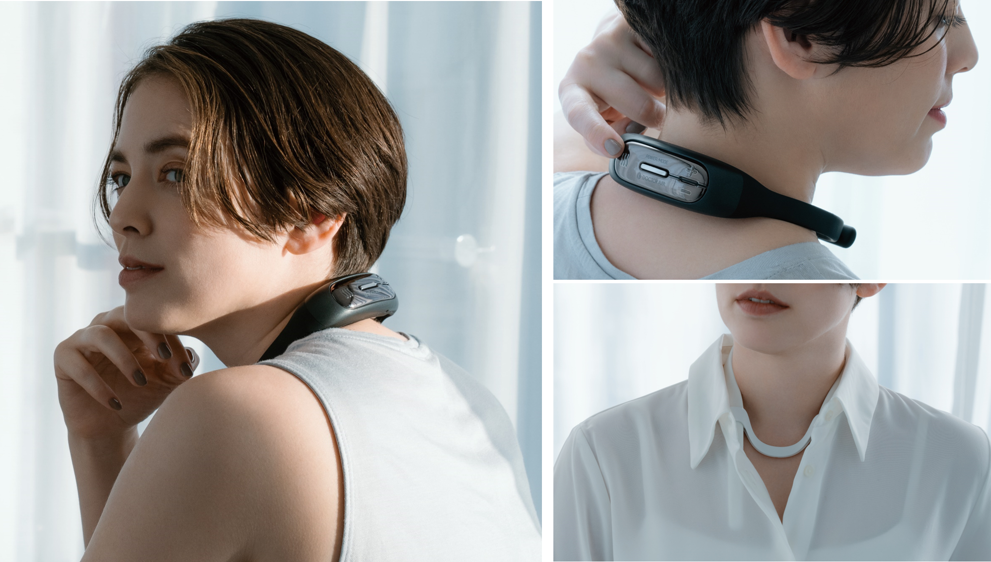 ドクターエア｜ネックレス感覚の低周波治療器で首・肩を
