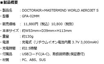 ドクターエア × mastermind JAPAN初コラボレーションアイテムを限定 ドクターエア × mastermind JAPAN初コラボレーションアイテムを限定