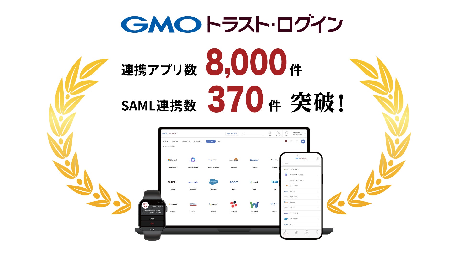 企業向けIDaaS「GMOトラスト・ログイン」、連携アプリ数8,000件・SAML連携数370件を突破!【GMOグローバルサイン】
