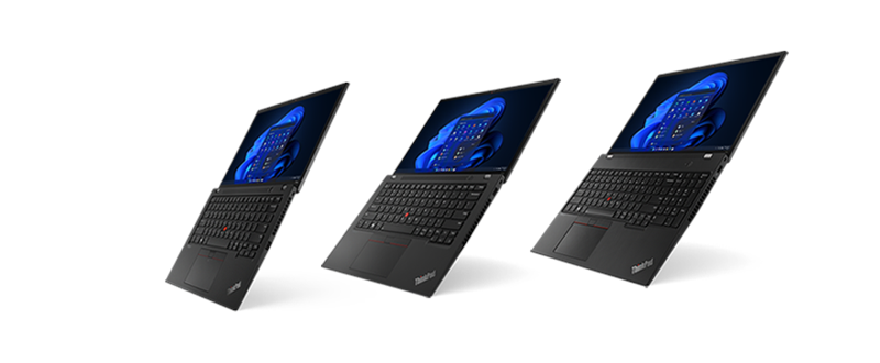 （左から）ThinkPad T14s Gen 3,ThinkPad T14 Gen 3,ThinkPad T16 Gen 1