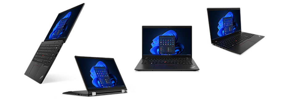 （左から）ThinkPad L13 Gen 3,ThinkPad L13 Yoga Gen 3,ThinkPad L14 Gen 3,ThinkPad L15 Gen 3