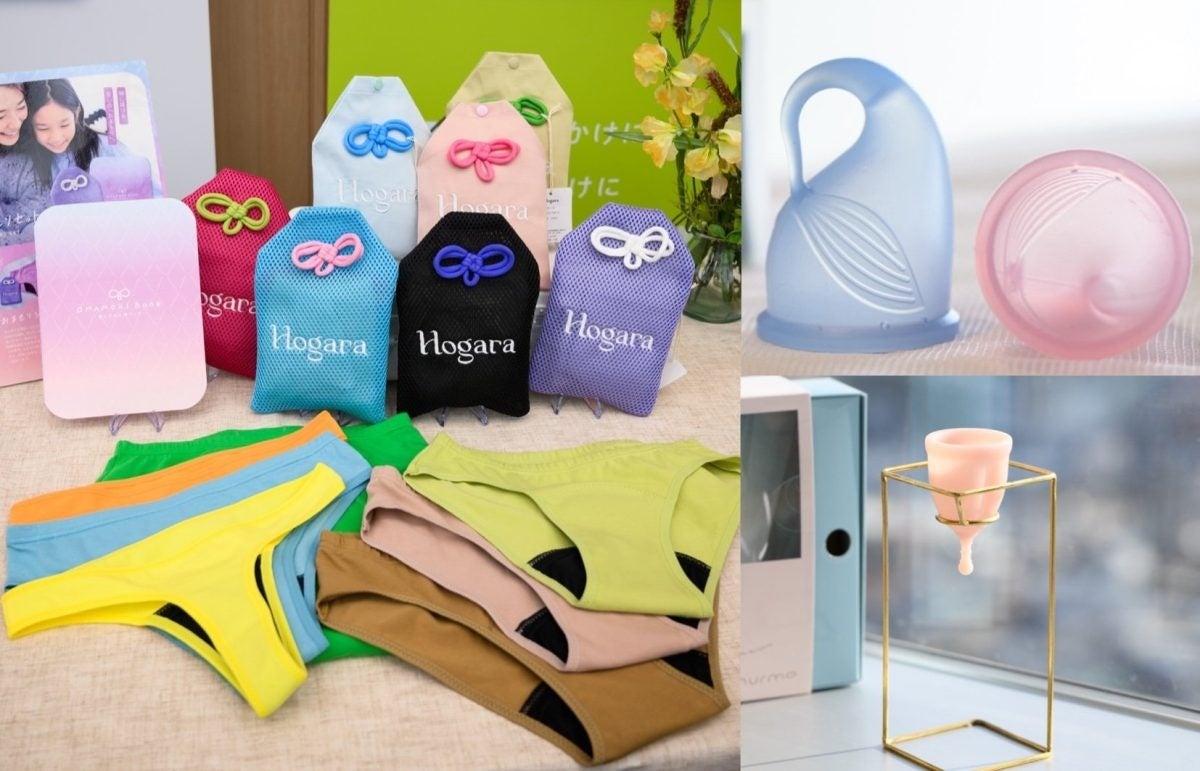 機能性はもちろん、デザイン性も高い吸水ショーツや月経カップがずらり