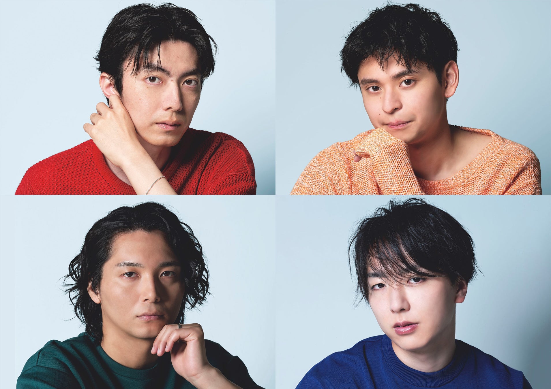 S4 斎藤明日斗 五段(右上)、中村太地 八段(左上)、徳田拳士 四段(右下)、都成竜馬 七段(左下) ©小学館/女性セブン 撮影/野澤亘伸