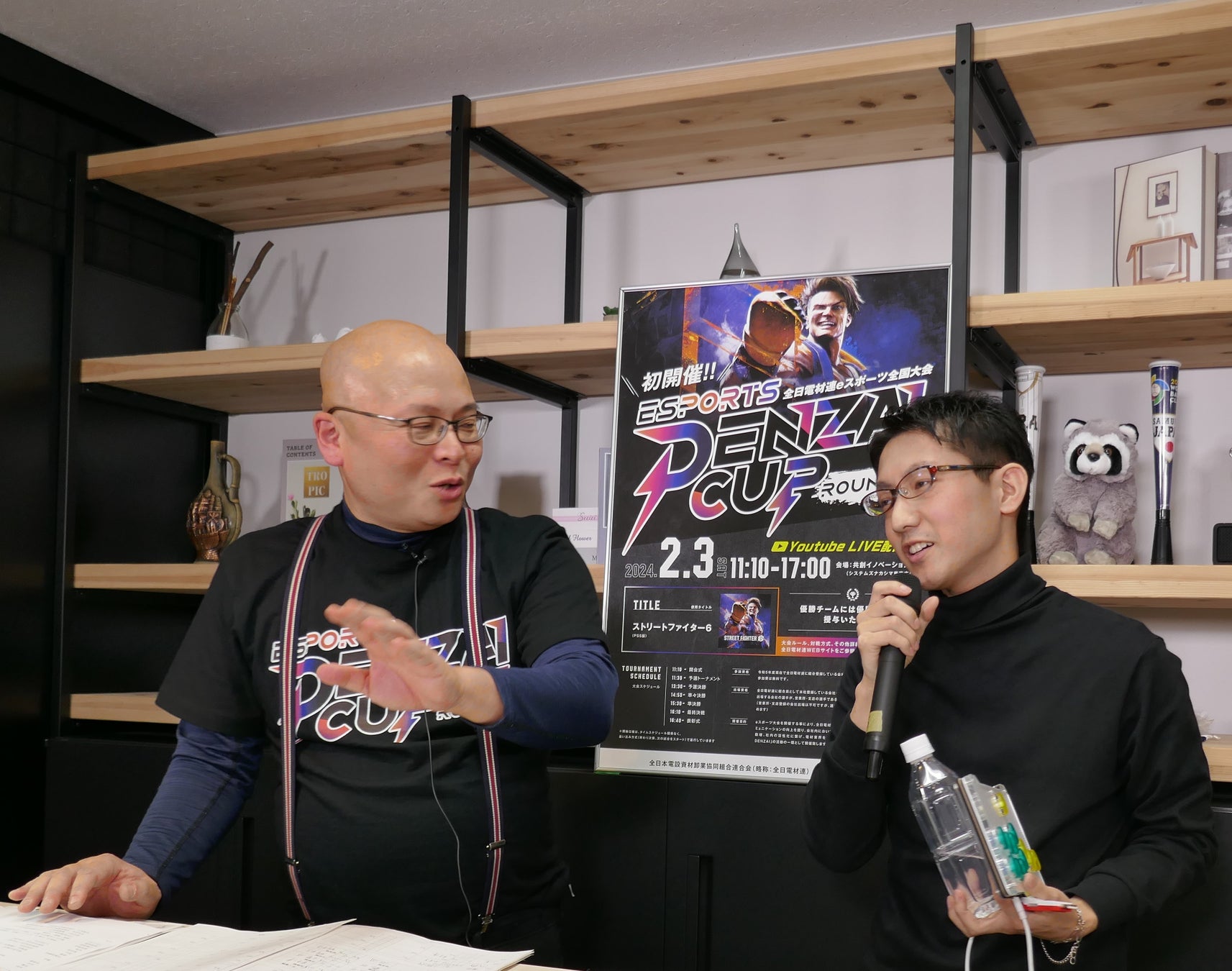 インタビューを受ける牛山電工・齊藤選手