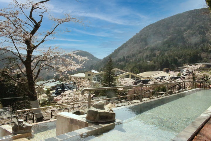 「超絶景 展望露天風呂」(水着入浴エリア)4月8日撮影