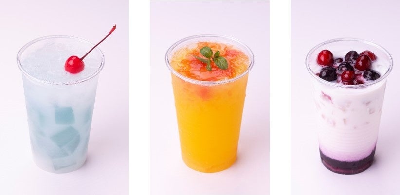 左から「箱根学園ブルー」「総北オレンジ」「京都伏見グレープ」各770円（税込）