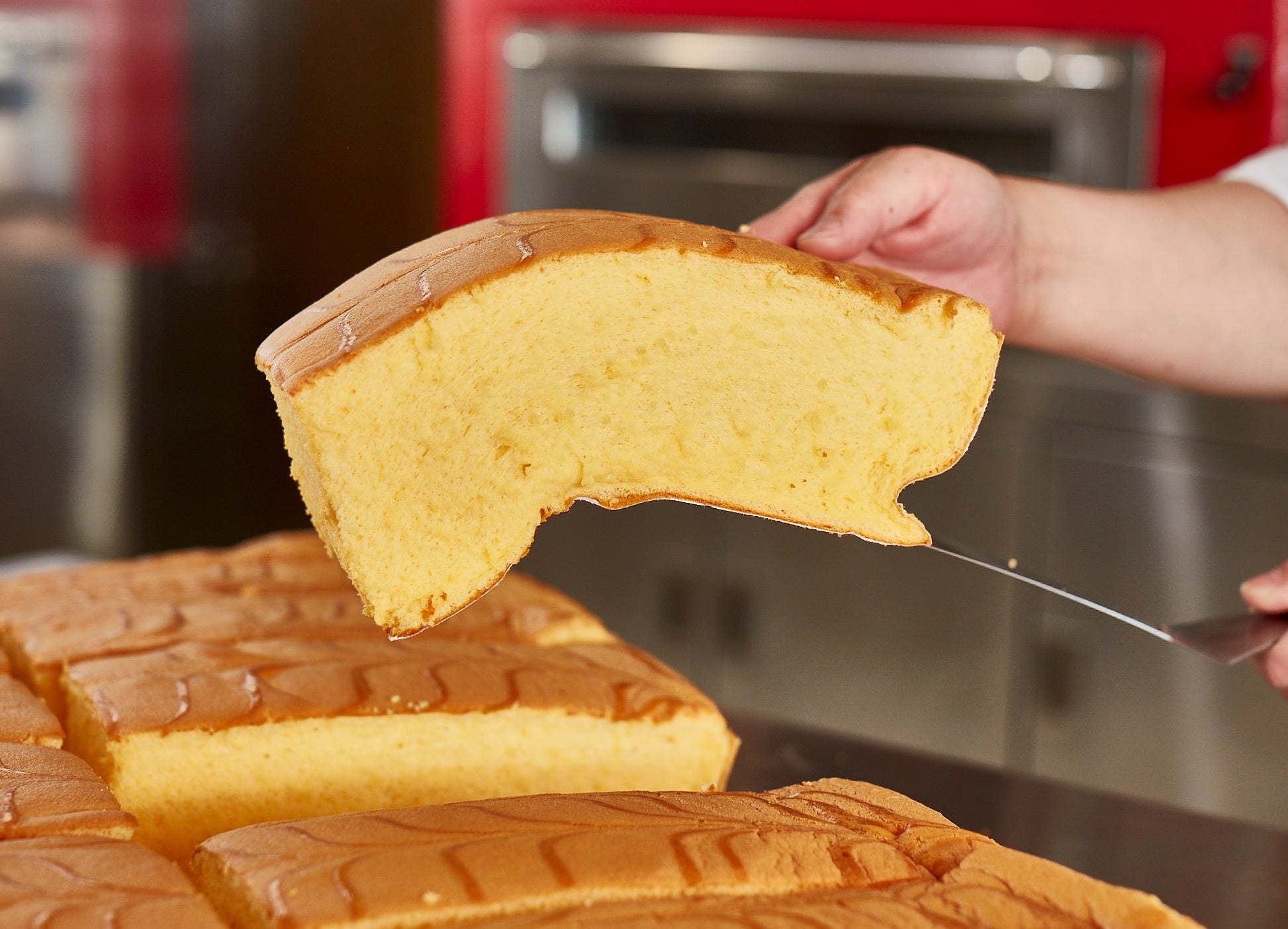 持ち上げると崩れそうなやわらかさ