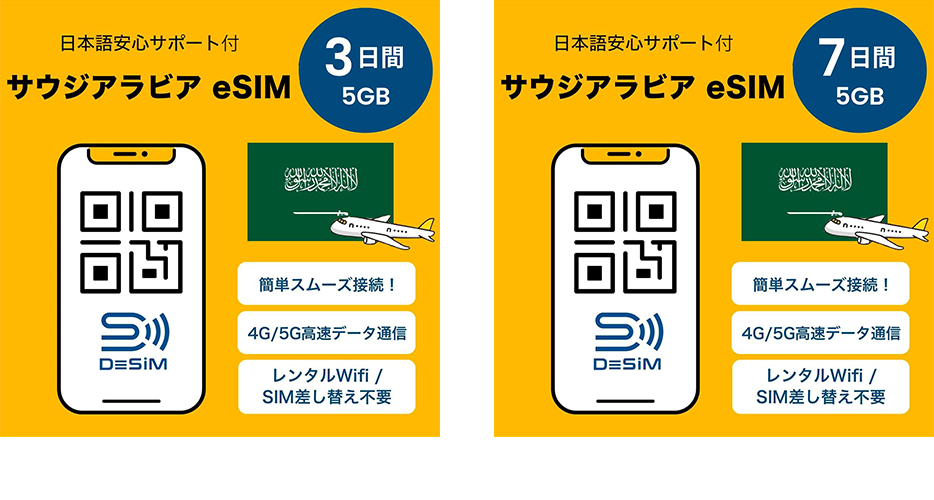 DeSiM の eSIM　サウジアラビア