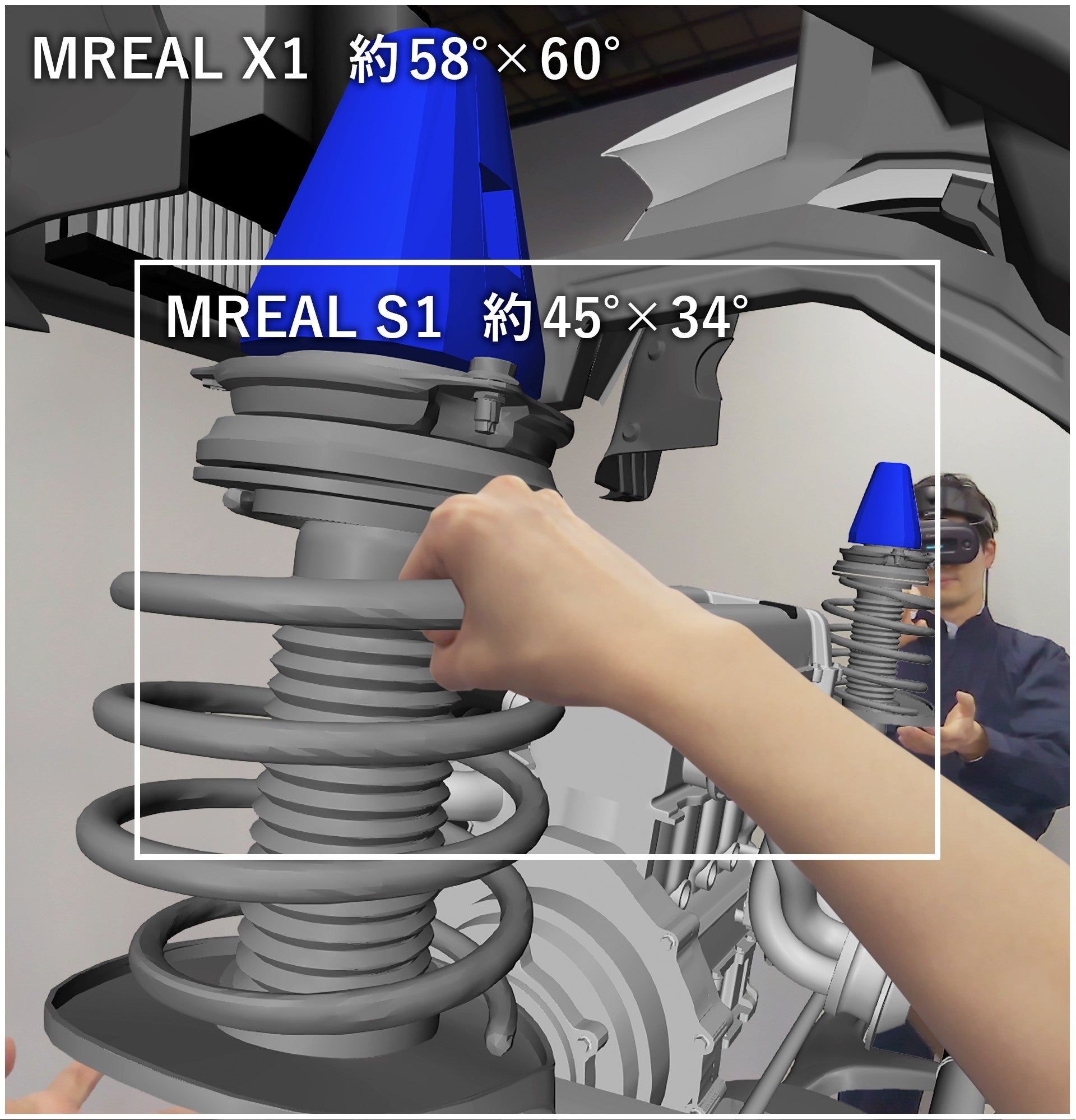 MREAL X1とMREAL S1の画角比較