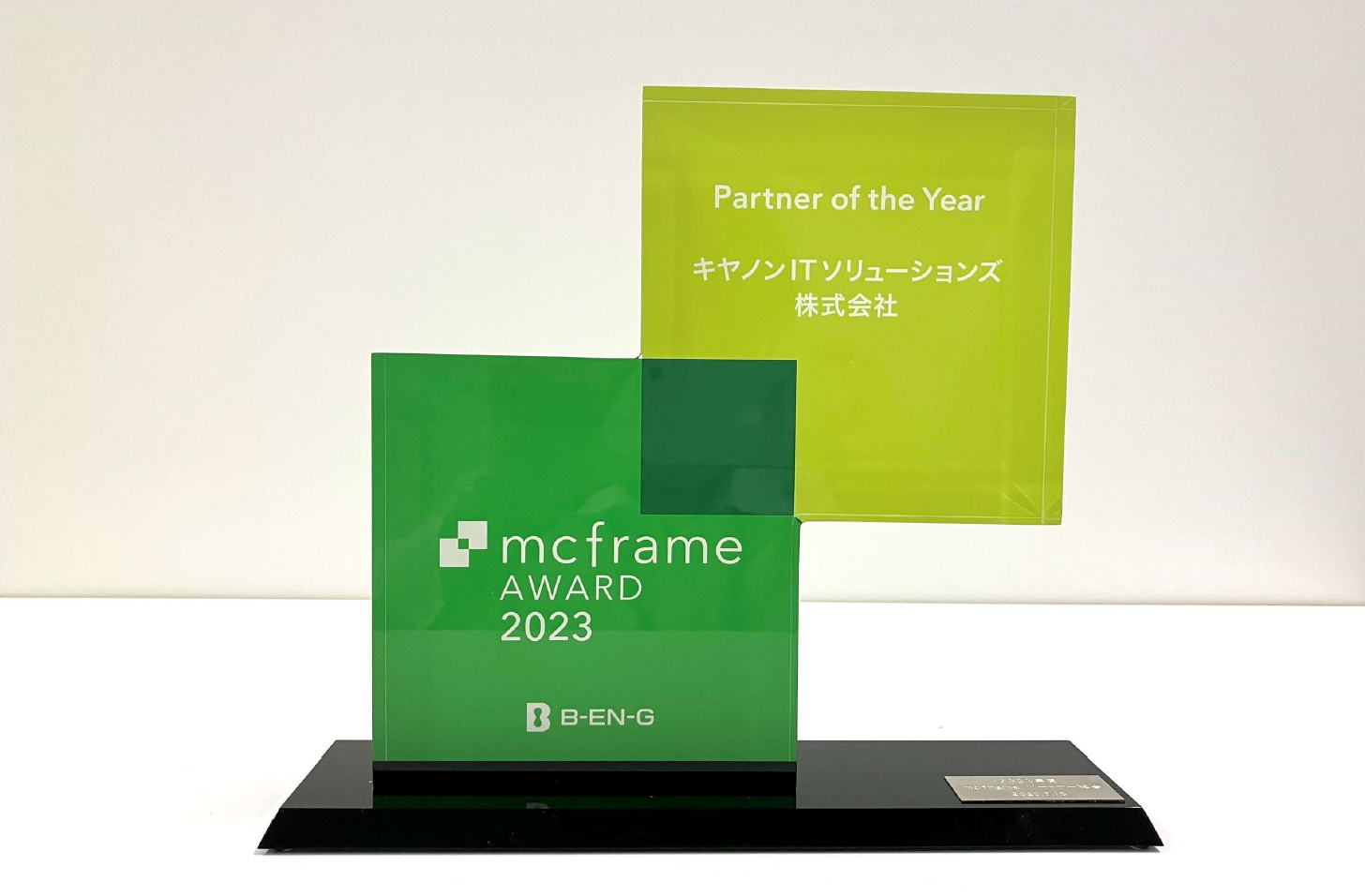 Partner of the Year 受賞楯