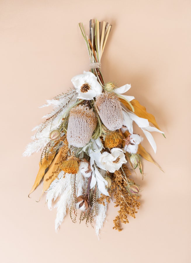 ドライフラワー スワッグ ブラウン L