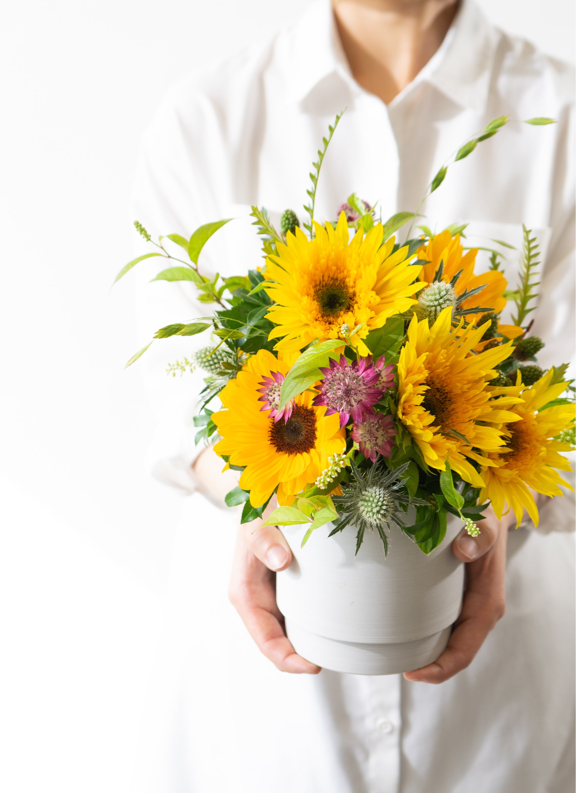 ひまわり アレンジメント オレンジ・レッド