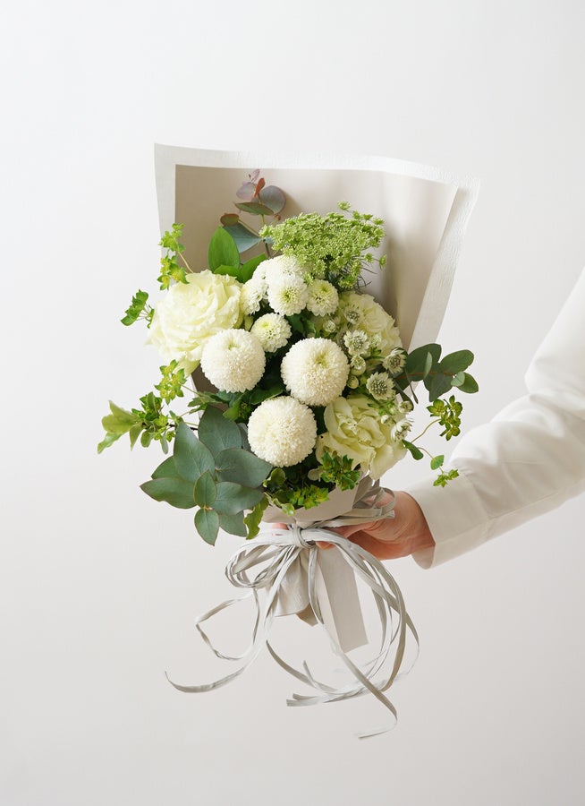 お供え花 花束 ホワイト S