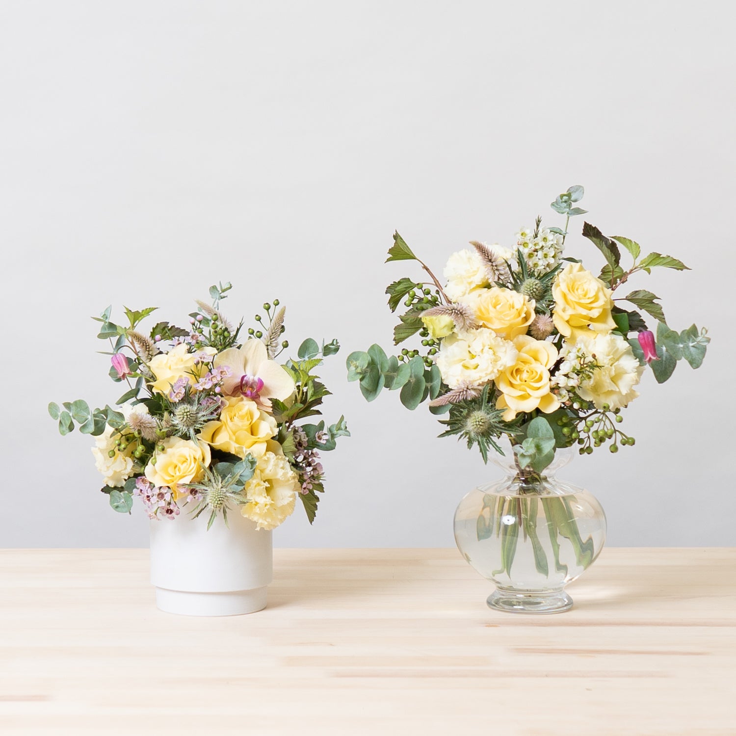 初秋のアレンジメント・花束 トルコキキョウ イエロー