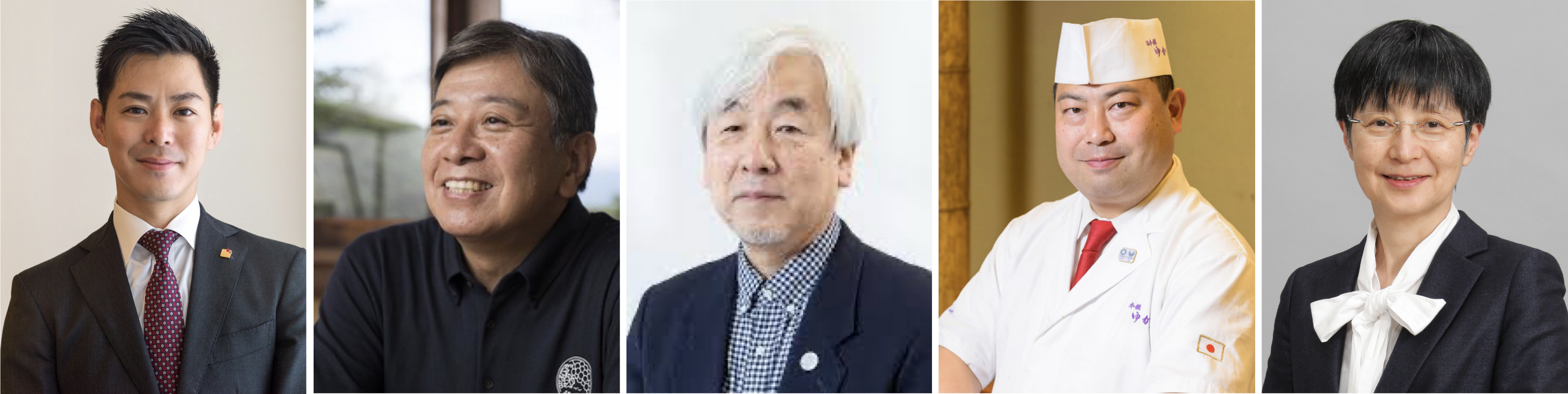 写真左から　井黒 卓氏／庄内文雄氏／仲田道弘氏／野永喜三夫氏／後藤奈美氏