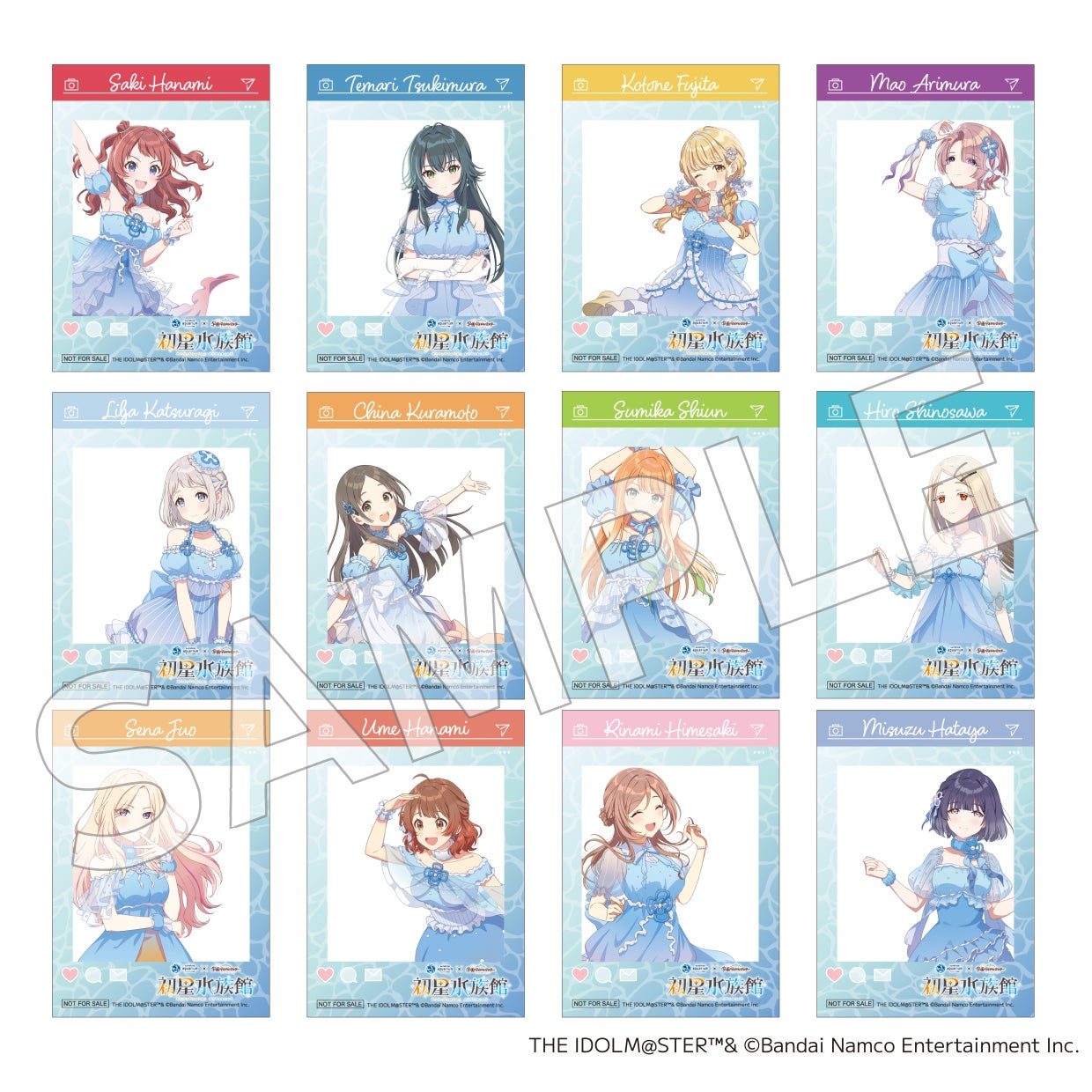 初星水族館 学マス 葛城リーリヤ 缶バッジ 13点セット サンシャイン水族館×学園アイドルマスターコラボイベント「初星