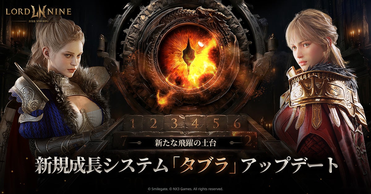 『ロードナイン』新成長「タブラ」実装!サイコロで能力値強化&豪華報酬イベント開催 『ロードナイン』新成長「タブラ」実装!サイコロで能力値強化&豪華報酬イベント開催