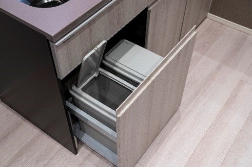 ▲隠れるタイプのダストボックス