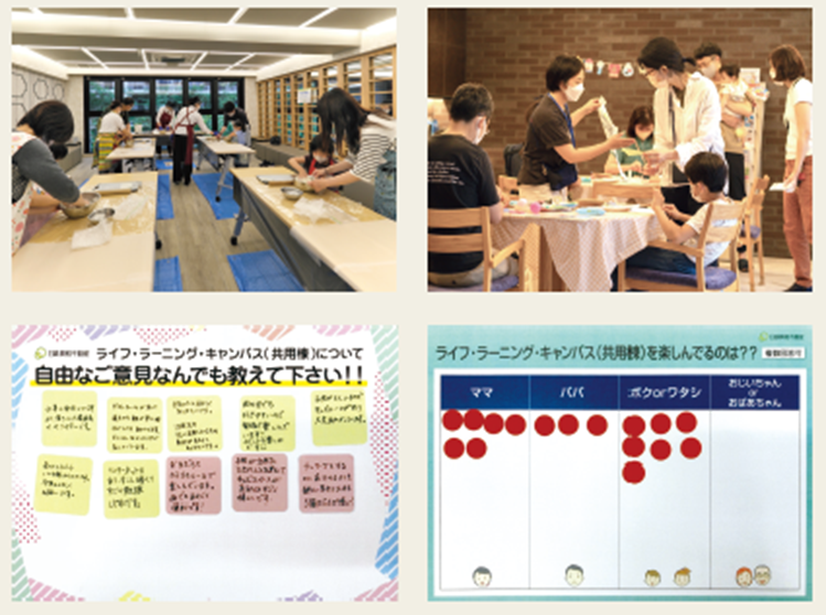 ▲「ライフラーニングキャンパス」イベント風景・アンケート