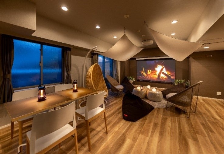 ▲「＋ONEシェアラウンジ」内観