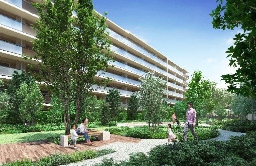 ▲コミュニティガーデン完成予想CG