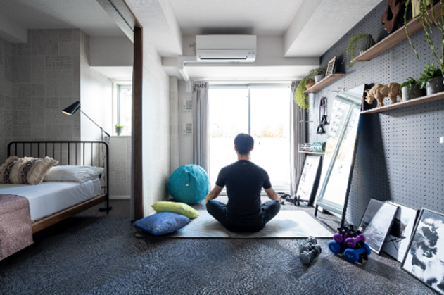 ▲「ONE LAB・CASE南砂町」室内写真（テーマ：アスリートライフ）