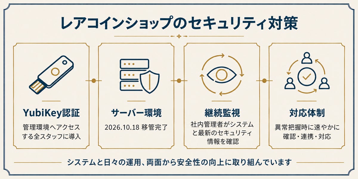 アンティークコイン専門店「レアコインショップ」、10月18日に新サーバー環境への移管を完了 社内管理者による継続監視でセキュリティ体制を強化