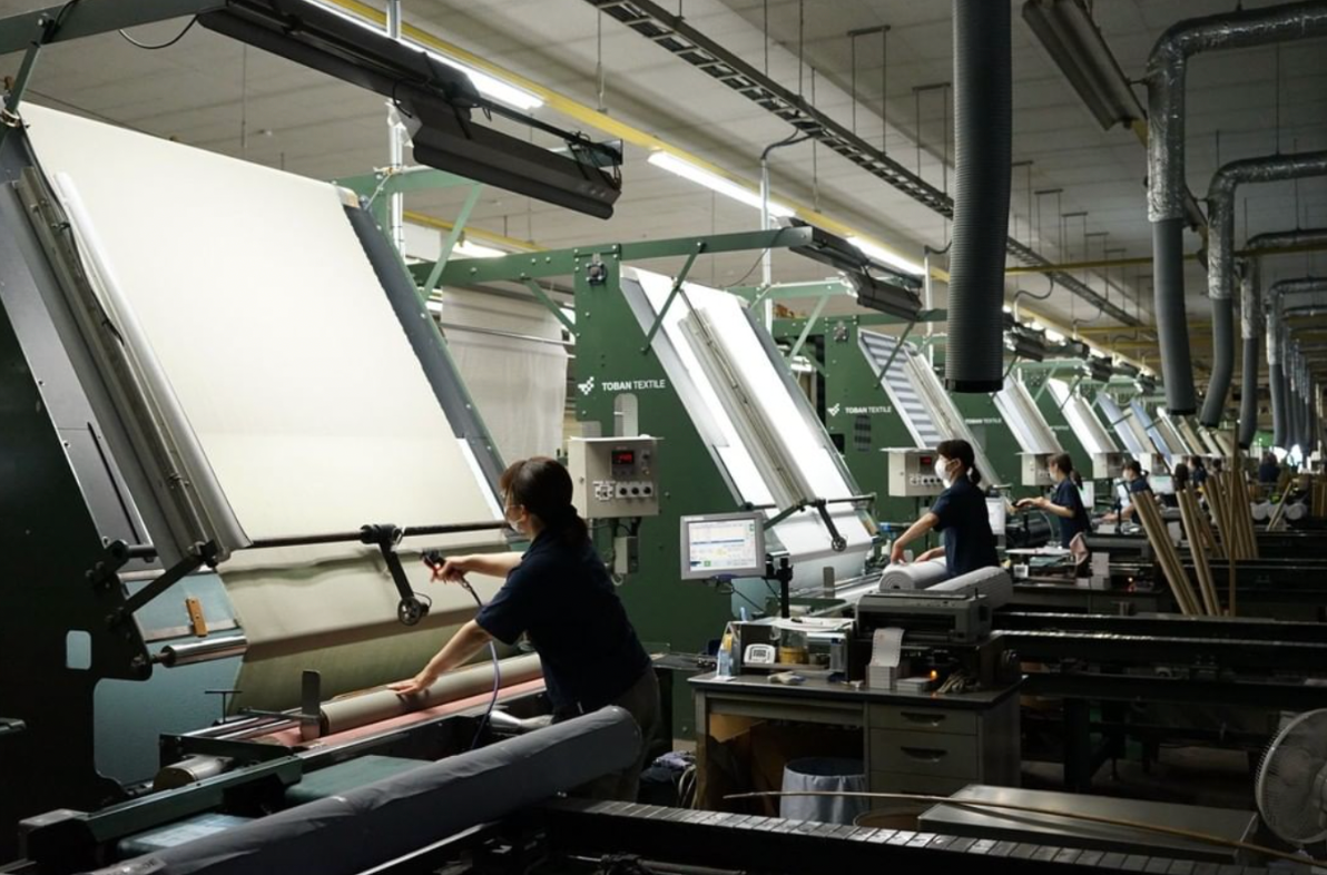 東播染工株式会社の工場の様子