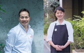 （左から）石井真介シェフ、中村和成シェフ