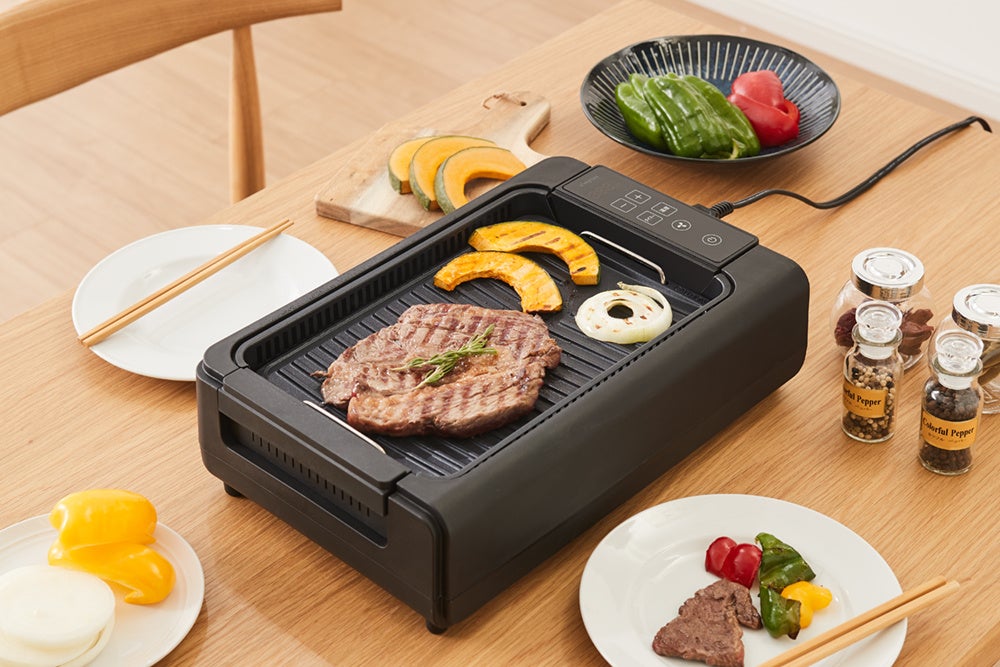 「Simplus」シリーズからガラス蓋付き吸煙グリル「SP-GLL01」を新発売します。