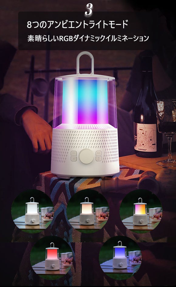 キャンプライト&スピーカー&懐中電灯&カラオケと1台4役の「LYD1」