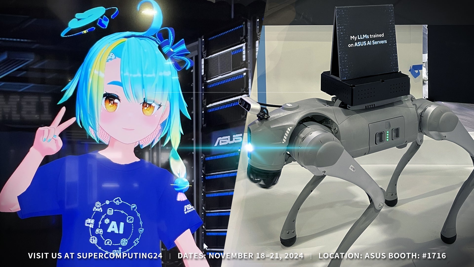 AIロボット犬&バーチャルインフルエンサー展示!SC24でUbitus×ASUS AIロボット犬&バーチャルインフルエンサー展示!SC24でUbitus×ASUS