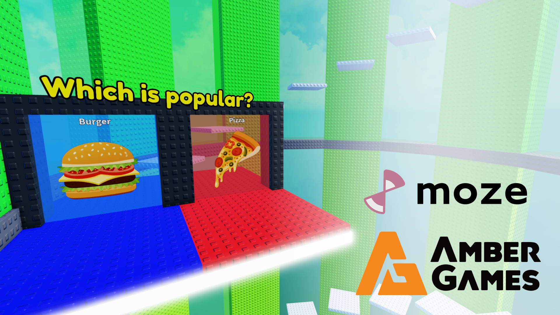 moze、株式会社ＢＳ朝日の公式ゲームレーベル“AMBER GAMES”とのRoblox共同プロジェクト第一弾「Left or Right Tower」を発表