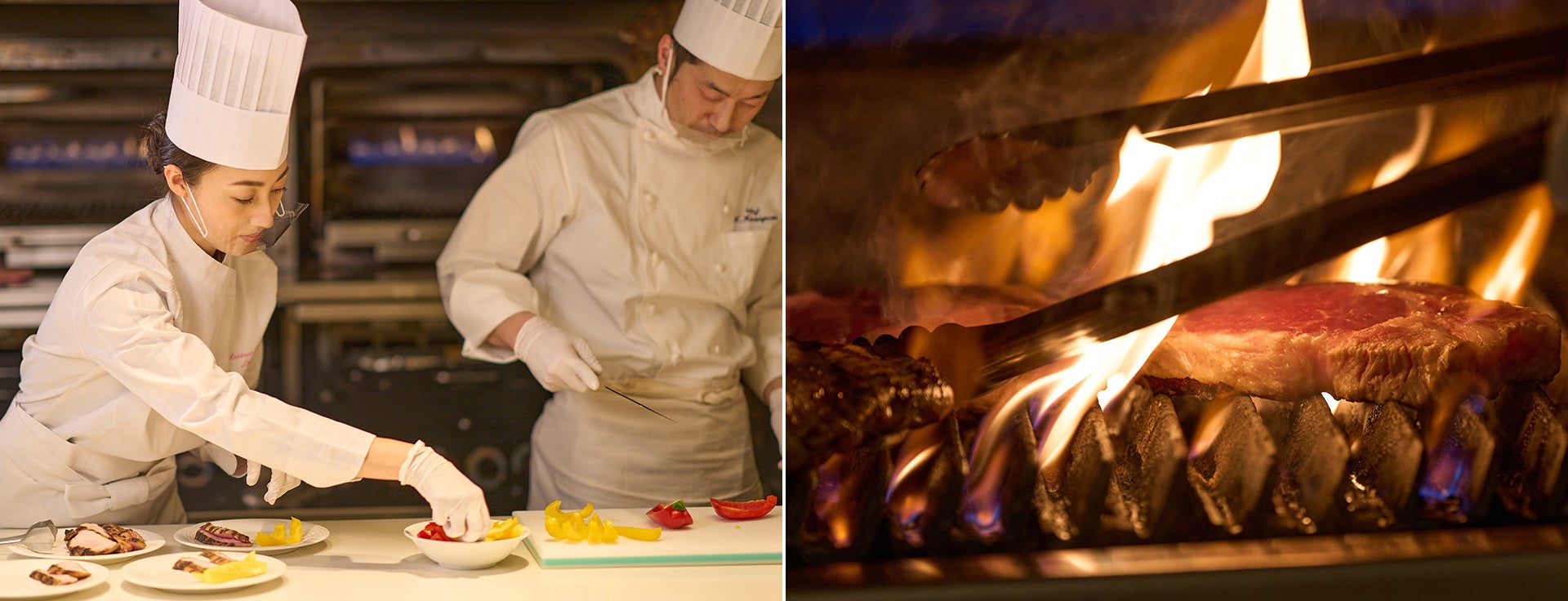 武藏窯で焼き上げた熱々のグリル料理をお出しいたします。