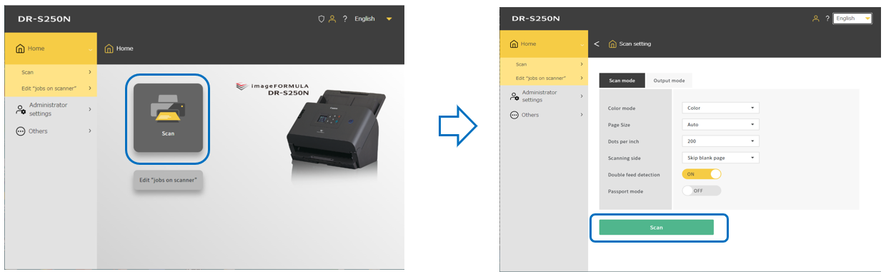 CaptureOnTouch Lite Web：PCを使用してスキャンする場合