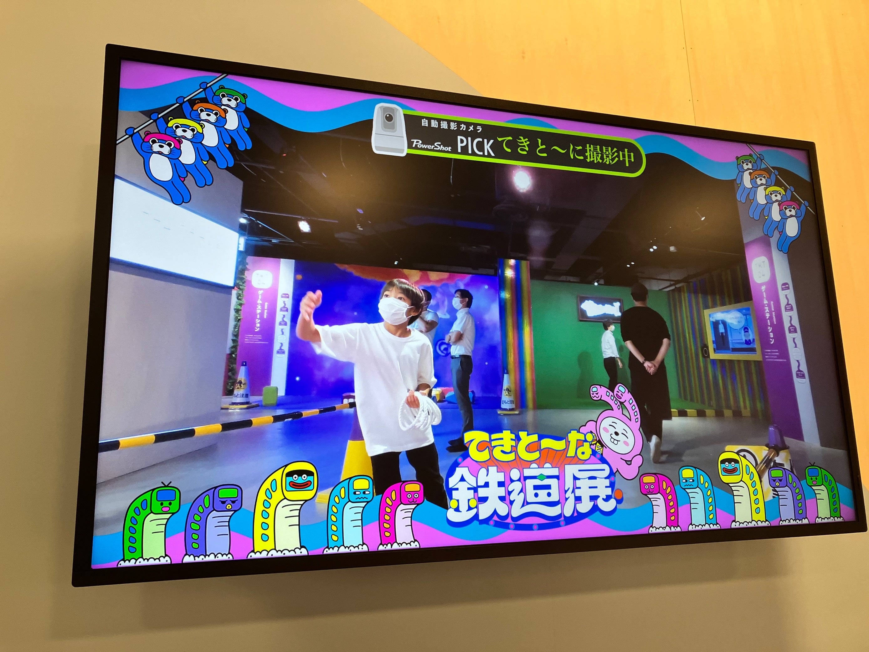 撮影画像はランダムに投影