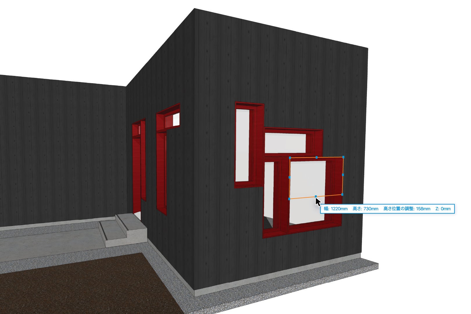 ダイレクトに作成・編集できる、窓とドアの新しい作成モード