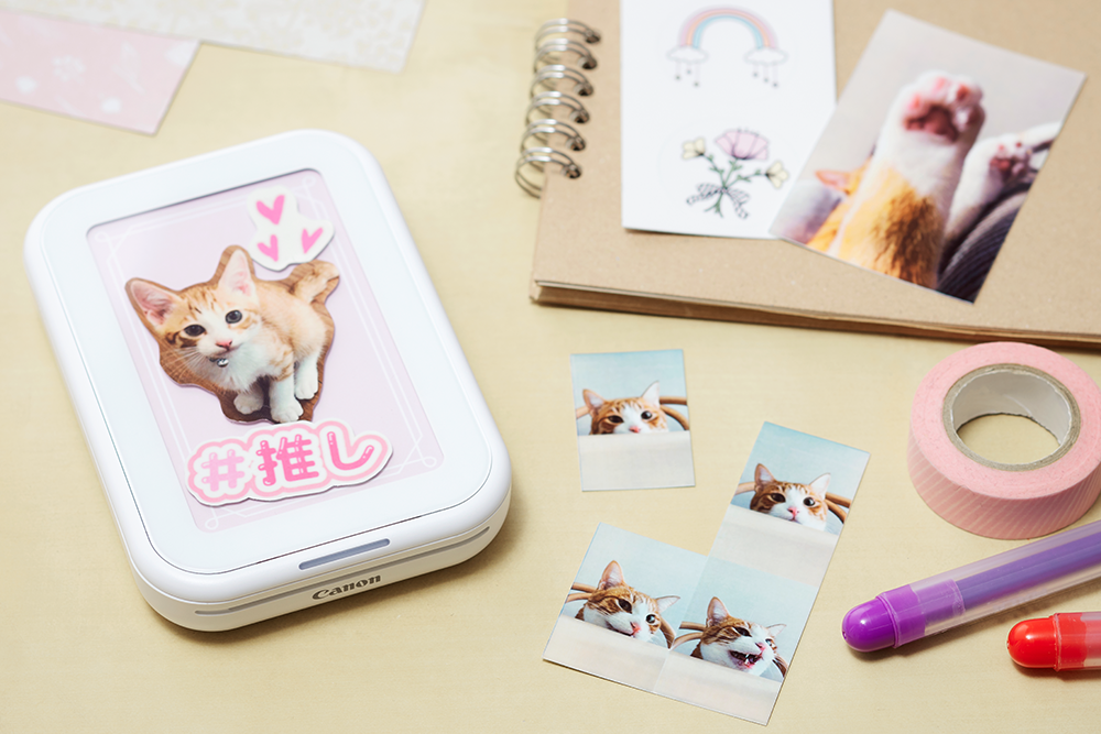 Canonミニフォトプリンター　iNSPiC PV-223-PK 写真シール スマホの写真がシールになる！キヤノン iNSPiC PV-223で、思い出