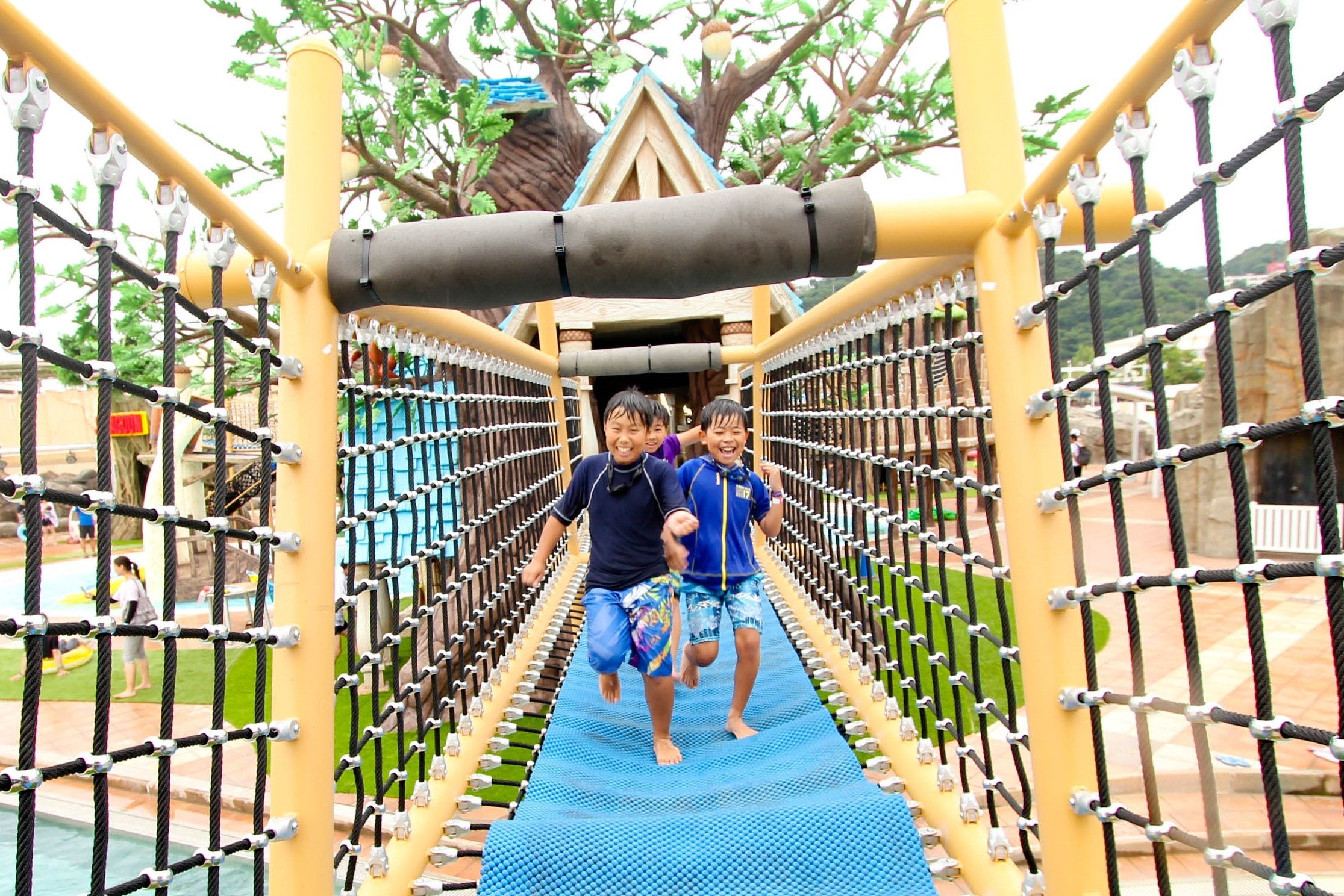 プールの中に恐竜が現れた 楽しい仕掛け満載のキッズプール  「ジュラグーン」