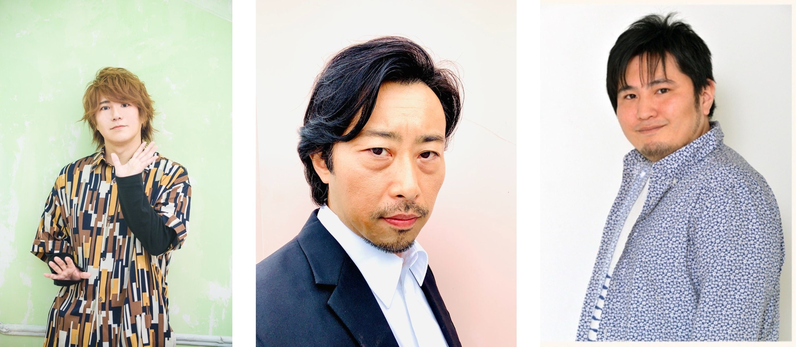 左から）緑川睦（友情出演）・コウガシノブ・平康臣