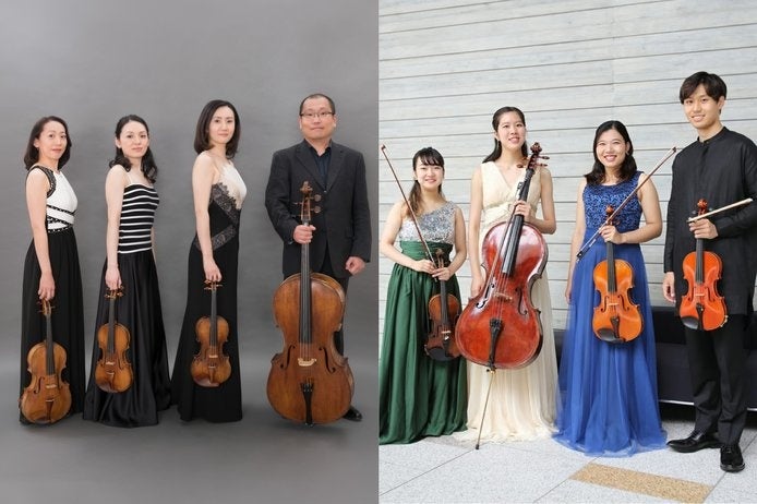 左:クァルテット・エクセルシオ/右:チェルカトーレ弦楽四重奏団