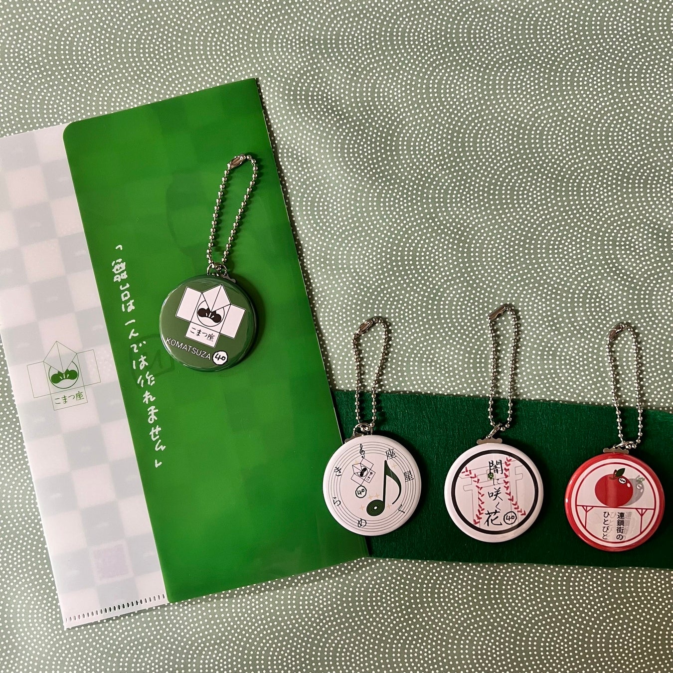 こまつ座オリジナル 井上ひさし自筆入りチケットケース&40周年記念缶バッチセット