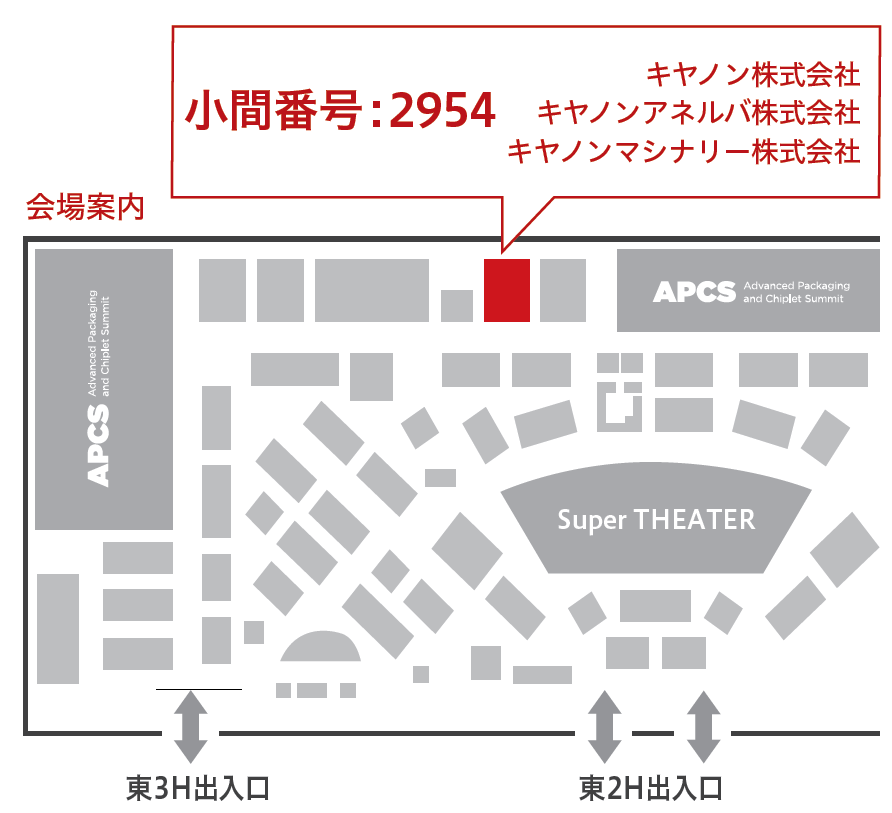 キヤノンブースの場所