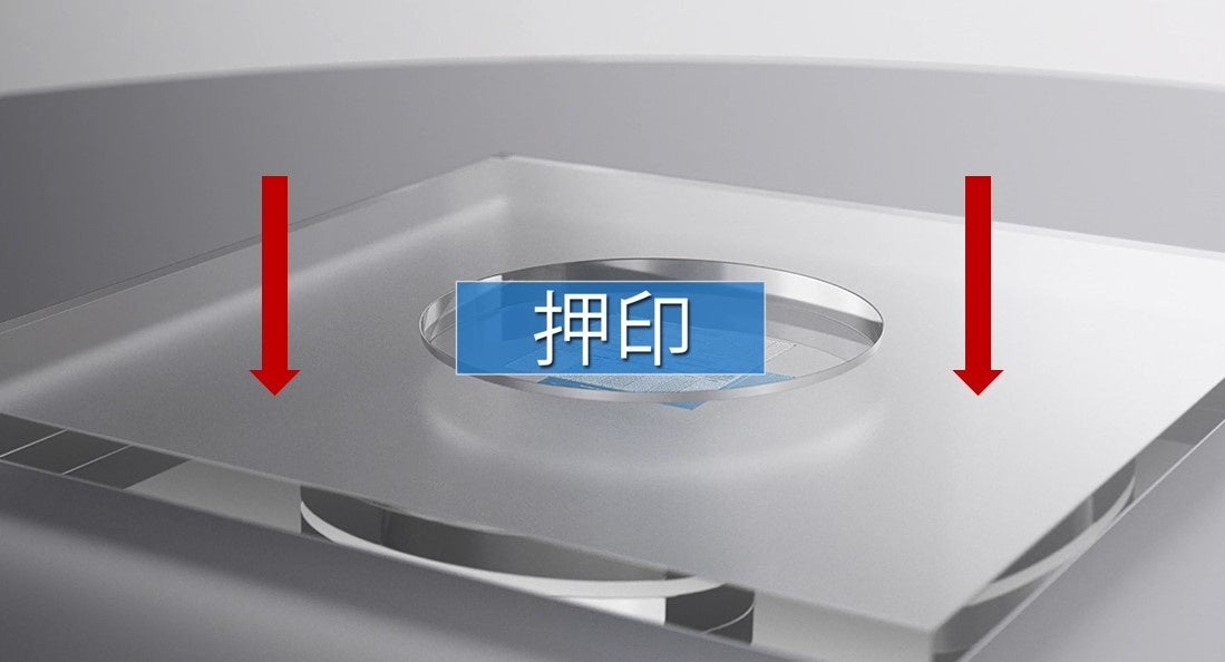 マスクを押印して回路パターンをつくる