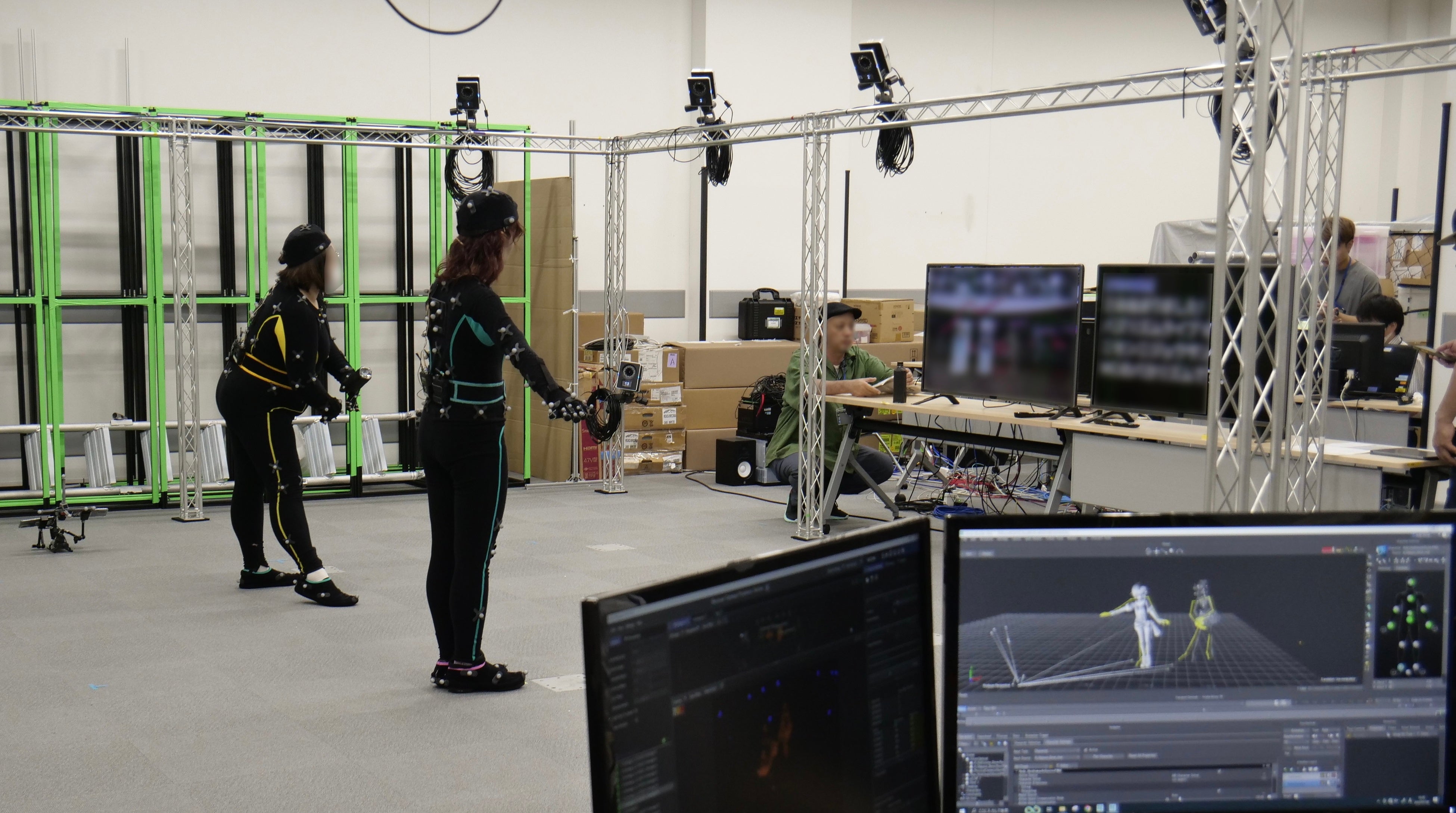 モーションキャプチャシステム  ＊スタッフによるリハーサルの様子