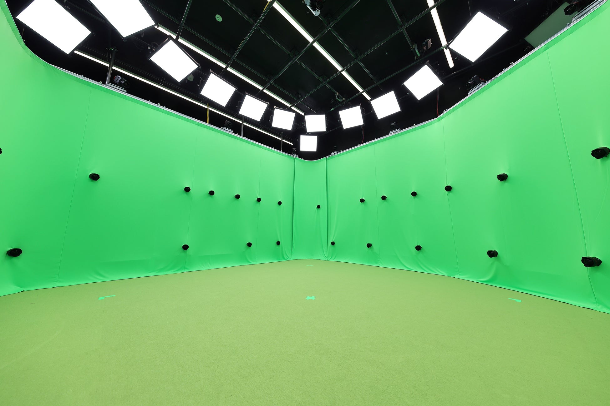 「TOKYO NODE VOLUMETRIC VIDEO STUDIO」の内観